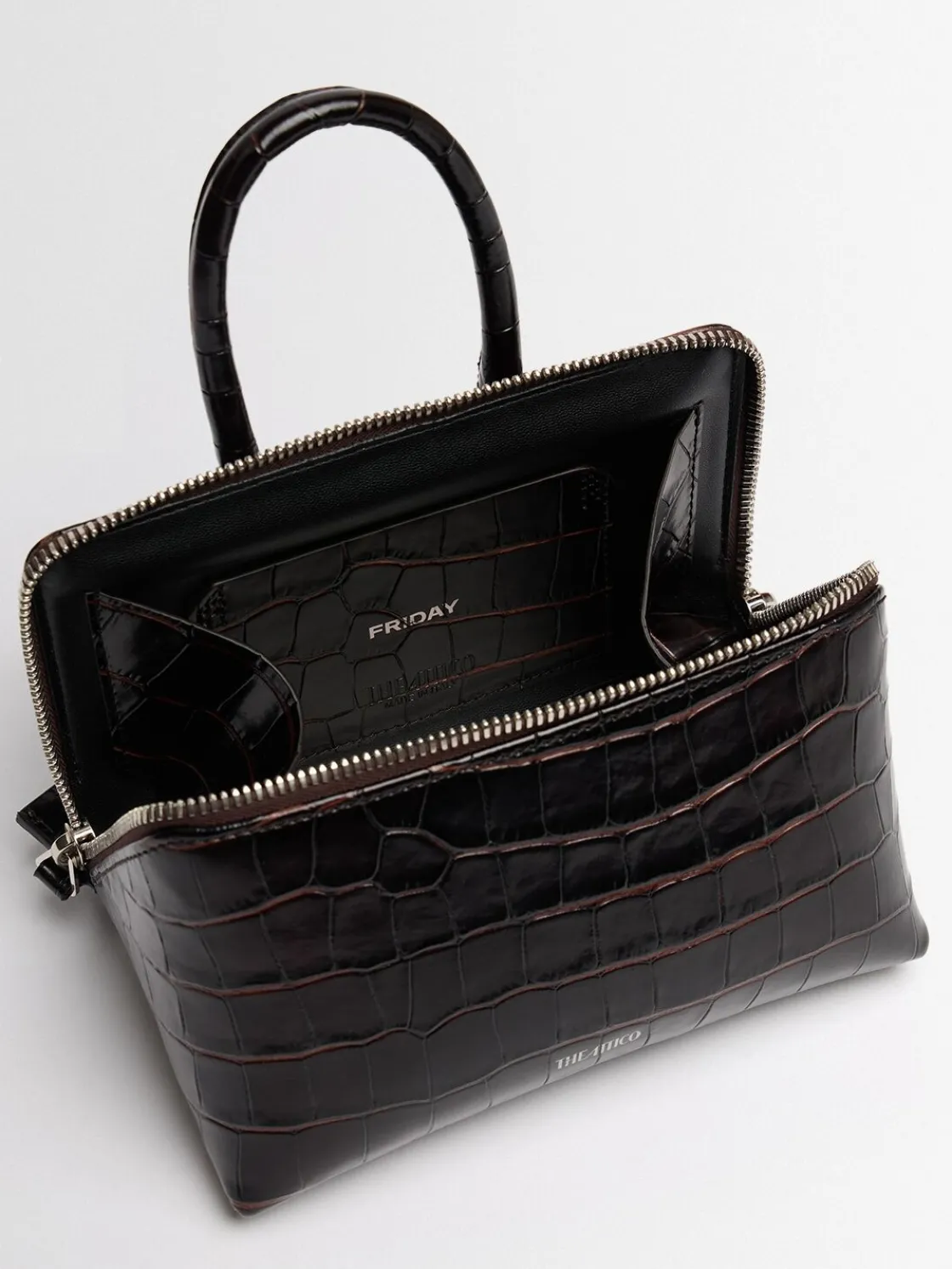 Borsa mini Friday in pelle goffrata