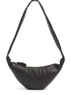 Borsa piccola Croissant in pelle martellata