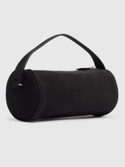 Borsa Round 90s in nabuk con manico