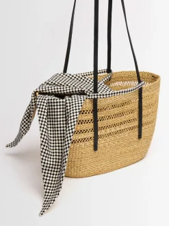 Borsa shopping media Bicro effetto rafia