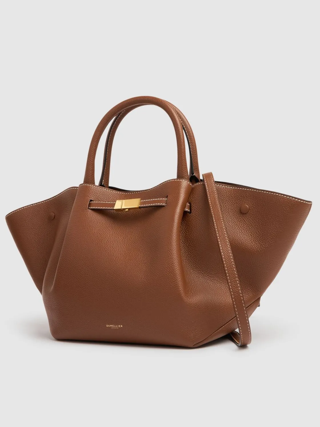 Borsa shopping midi New York in pelle martellata