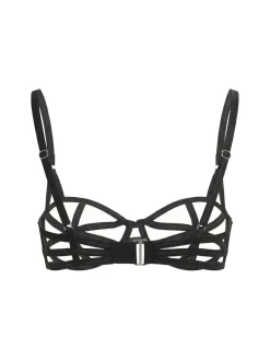 Caged silk bra