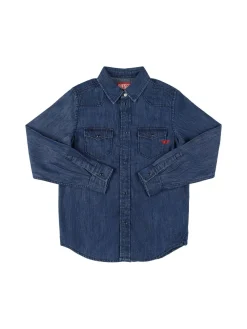 Camicia in cotone chambray