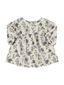 Camicia in cotone e lino con stampa