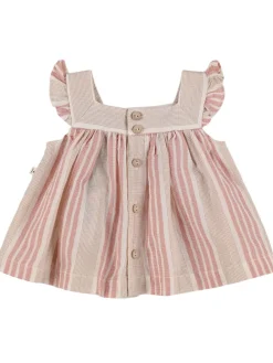 Camicia in misto in cotone biologico a righe