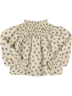 Camicia in mussola di cotone stampata