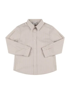 Camicia in popeline di cotone a righe