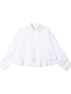Camicia in popeline di cotone con ricami