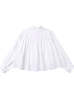 Camicia in popeline di cotone con ricami