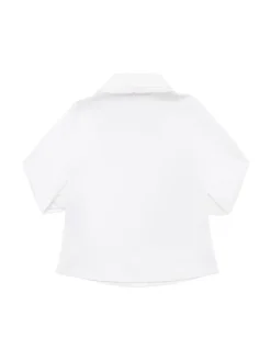 Camicia in popeline di misto cotone con fiocco