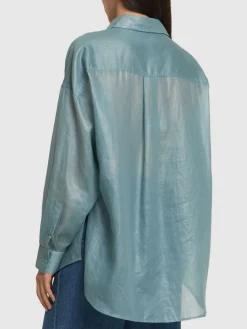 Camicia oversize in organza
