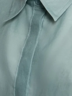Camicia oversize in organza