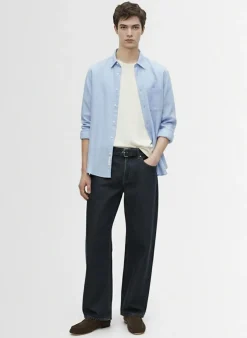 Camicia relaxed fit Telles in flanella di cotone