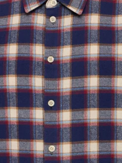 Camicia sartoriale in misto cotone check
