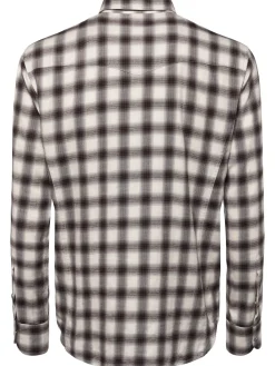 Camicia western in misto cotone check