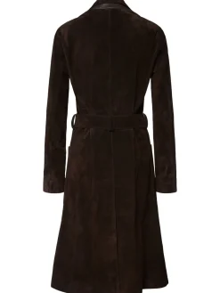 Cappotto doppiopetto in camoscio