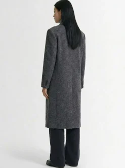 Cappotto doppiopetto in misto lana