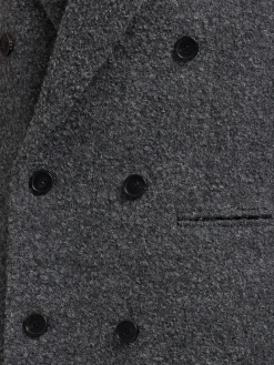 Cappotto doppiopetto in misto lana