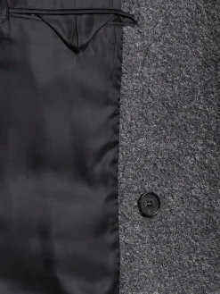 Cappotto doppiopetto in misto lana