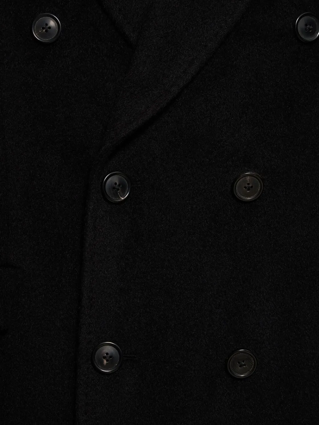 Cappotto doppiopetto in misto mohair