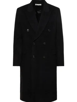 Cappotto doppiopetto in misto mohair