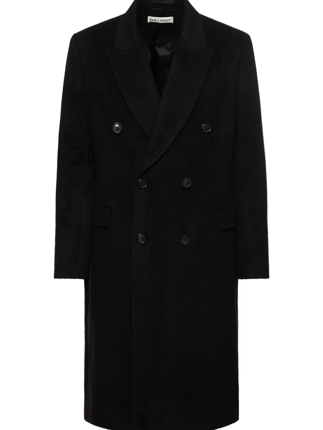 Cappotto doppiopetto in misto mohair