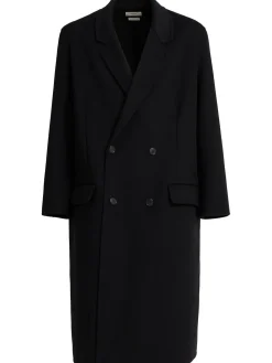 Cappotto doppiopetto in misto lana