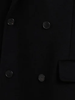 Cappotto doppiopetto in misto lana