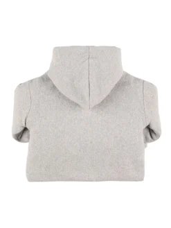 Cappotto in misto cotone con cappuccio