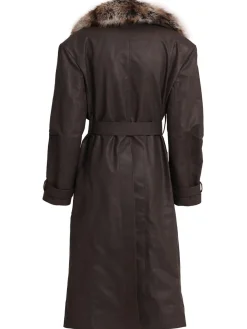 Cappotto lungo con cintura con fibbia