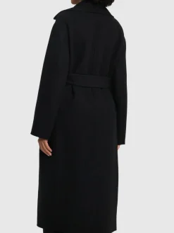 Cappotto lungo Malika in feltro di misto lana