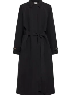 Cappotto lungo Ryo in seta con cintura