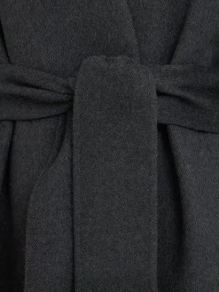 Cappotto lungo Veronique in misto lana / cintura