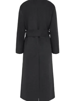 Cappotto lungo Veronique in misto lana / cintura