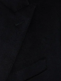 Cappotto monopetto in cashmere / revers a lancia