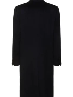 Cappotto monopetto in cashmere / revers a lancia