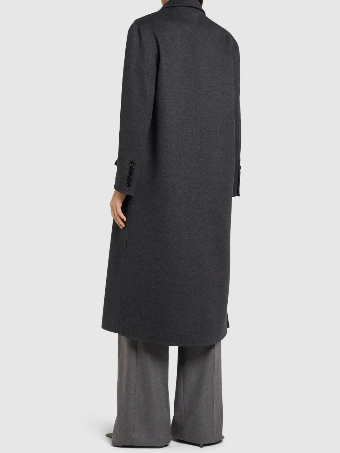Cappotto monopetto in misto lana