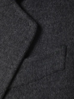 Cappotto monopetto in misto lana