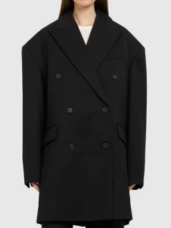 Cappotto oversize doppiopetto in lana