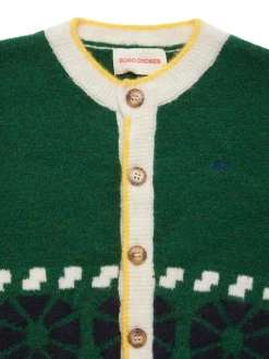 Cardigan in maglia con stampa