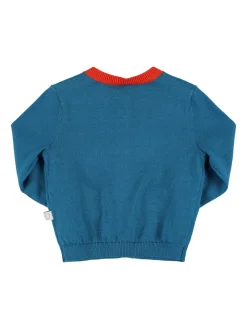 Cardigan in maglia di cotone e lana