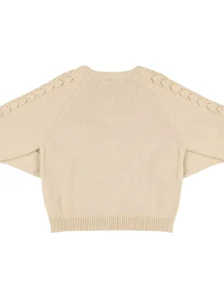 Cardigan in maglia di cotone organico