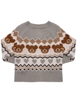Cardigan in maglia di misto poly jacquard