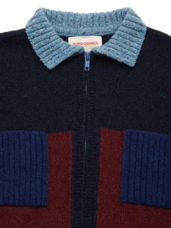 Cardigan in misto lana stampata