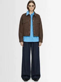 Cellie coated denim jacket