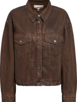 Cellie coated denim jacket