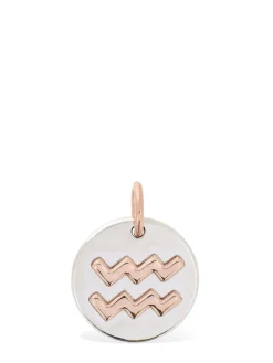 Charm Aquarius in oro rosa 9kt e argento
