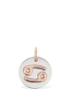 Charm Cancer in oro rosa 9kt e argento