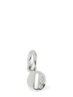 Charm O in oro bianco 18kt con diamanti