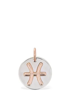 Charm Pisces in oro rosa 9kt e argento